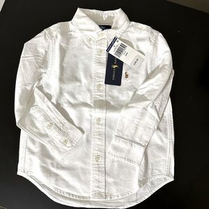 Brand New Ralph Lauren Toddler white dress shirt